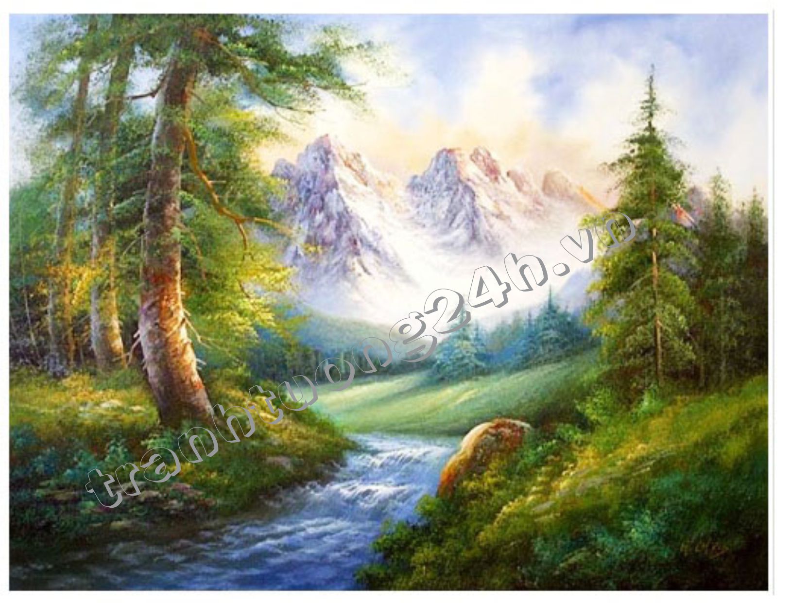 Các mẫu tranh sơn dầu phong cảnh châu Âu Amia Hà Nội