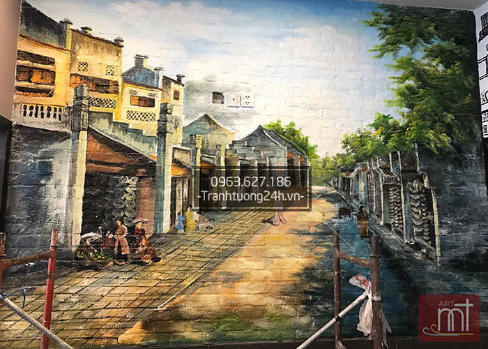 Vẽ tranh tường Lion Coffee, Đông Anh, Hn