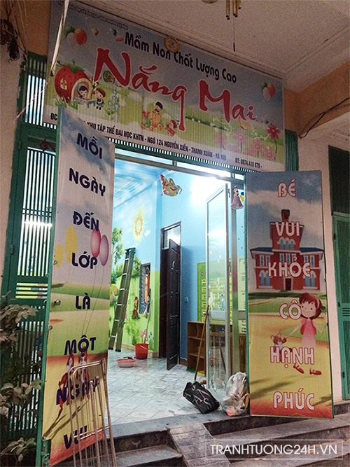 Tranh tường trường mầm non Nắng Mai, Nguyễn Xiển, Thanh Xuân, Hà Nội